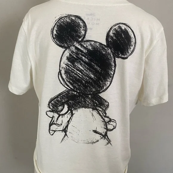 Disney White Mickey Mouse Short Sleeve Tee NWOT - Picture 3 of 3